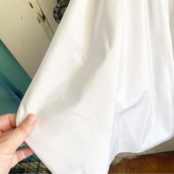 VTG Dave & Johnny 1980s Prom Dress Mesh Neckline Oversized Bow 9/10 JR HOCO Prom - Picture 2 of 15